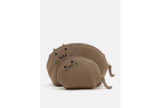 8097-1 Khaki Kiki Feline Mini Crossbody Bag